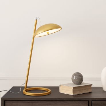 Nova Luce Flute - lampe de table - Ø 20 x 53 x 28 cm - 18W dimmable LED inclus - or sablé