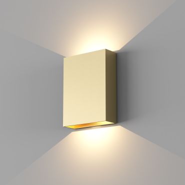 Artdelight Memphis – applique murale – 4 x 12 x 16 cm – 6W LED inclus – IP65 – or brossé