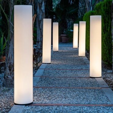 New Garden Fity 160 - lampadaire d'extérieur - Ø 19 x 160 cm - 20W LED inclus - IP65 - blanc - couleur de lumière blanc chaud