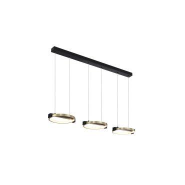 Searchlight Aerial - lampe suspendue - 106 x 150 cm - 35W LED dimmable inclus - noir et or