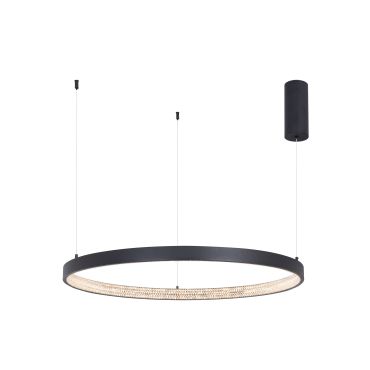 Nova Luce Preston - lampe suspendue - Ø 80 x 120 cm - 50W LED dimmable inclus - sand black