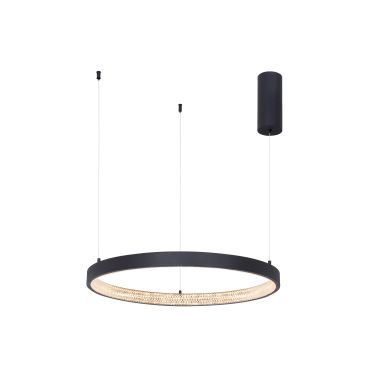 Nova Luce Preston - lampe suspendue - Ø 60 x 120 cm - 37W LED dimmable inclus - sand black
