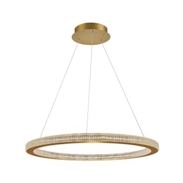 Nova Luce Fiore - lampe suspendue -Ø 80 x 120 cm - 80W dimmable LED inclus - antique gold brass
