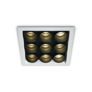 ONE Light Dark Light Tubes - spot à encastrer - 107 x 107 mm, 96 x 96 mm taille d'encastrement - 22W LED inclus - blanc
