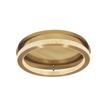 Nova Luce Fiore - plafonnier - Ø 60 x 12 cm - 60W LED dimmable inclus - laiton antique doré