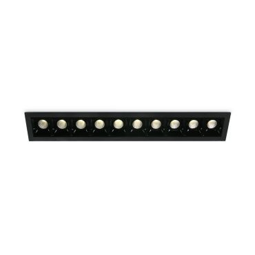 ONE Light Shop Square Boxes - spot encastré - 281 x 45 mm, 272 x 36 mm taille d'encastrement - 10 x 2W LED dimmable inclus - noir