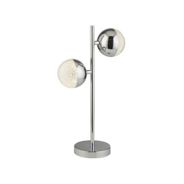 Searchlight Marbles - lampe à poser - Ø 13 x 45 cm - 5W LED inclus - chrome