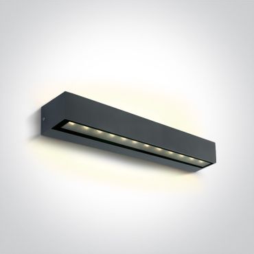 ONE Light Linear Outdoor Series Double Sided - applique murale - 38 x 7,6 x 6,6 cm - 2 x 10W LED inclus - IP65 - anthracite
