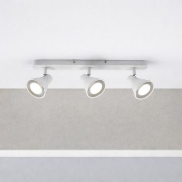 Nordlux Oak 9 - spot en saillie 3L - 45 x 8,6 cm - blanc
