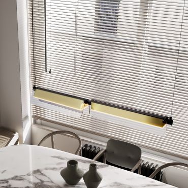 Nova Luce Apnea - lampe suspendue - 93 x 160 x 7 cm - 20W dimmable LED inclus - noir sablé, or et gris