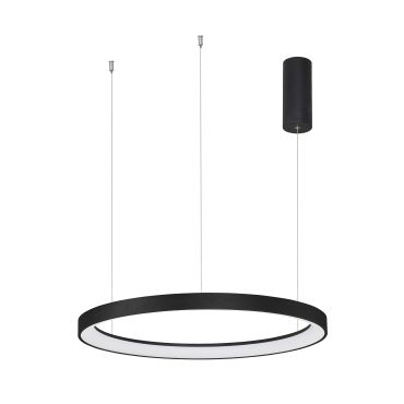 Nova Luce Pertino - lampe suspendue - Ø 58 x 150 cm - 48W LED dimmable inclus - noir sable