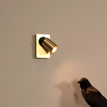 Lucide Nigel - applique murale avec interrupteur et port USB - 16 x 10 x 11,8 cm - 5W LED dimmable inclus - matt gold