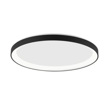 Nova Luce Pertino - plafonnier - Ø 48 x 6 cm - 38W LED dimmable inclus - noir sable