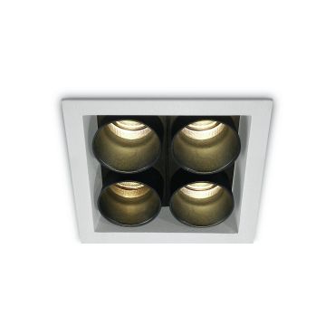 ONE Light Tubes de lumière foncée - spot encastré - 77 x 77 mm, 68 x 68 mm taille d'encastrement - 10W LED inclus - blanc