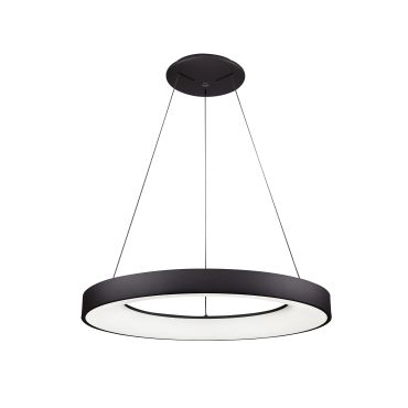 Nova Luce Rando Smart - lampe suspendue - Ø 60 x 120 cm - 50W LED dimmable inclus - Tuya - noir sable