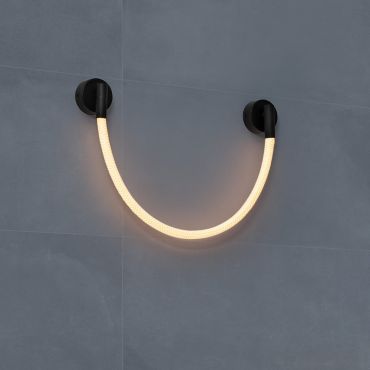 Nova Luce Ilane - applique murale - 95 x 40 x 7,5 cm - 7W LED inclus - noir sablé et blanc