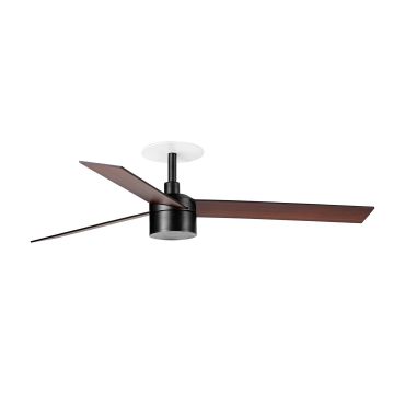 Faro Rudder Tek 3 L - ventilateur de plafond avec lumière et rosace encastrée - Ø 132 cm - noir mat - 3000K