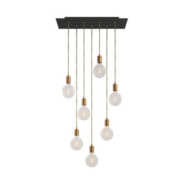 Creative Cables - lampe suspendue 7L - 67,5 x 130 cm - noir