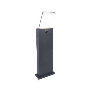 Lutec Pano - lampe de jardin - 20 x 15,6 x 63,5 cm - 17,5W LED inclus - IP54 - gris foncé