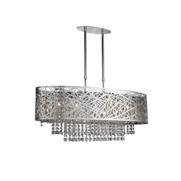 Searchlight Mica - lampe suspendue - 81 x 30 x 71 cm - chrome