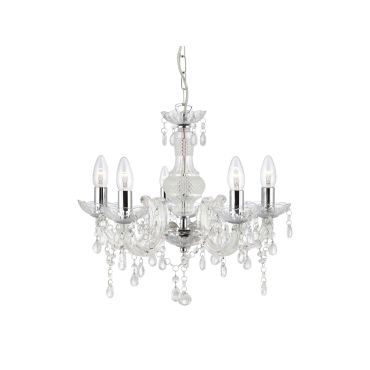 Searchlight Marie Therese - lustre - Ø 48 x 93 cm - chrome