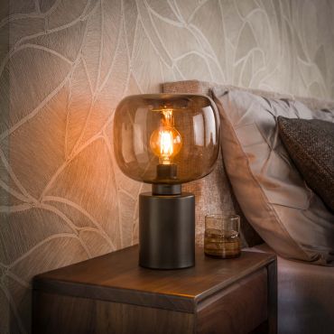 Vico Serene – lampe de table – 22 x 37 cm – brun sienne