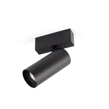 Faro Neso Hole - Spot sur rail magnétique - 20 x 3,5 x 10 cm - 20W LED blanc chaud (3000K) inclus - faisceau de 36° - noir