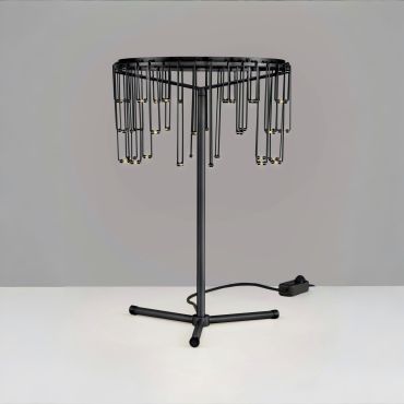 Nova Luce Stellar - lampe à poser - Ø 30 x 45 cm - 14W dimmable LED inclus - noir chromé