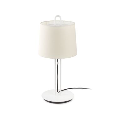 Faro Montreal - lampe à poser - Ø 25 x 54 cm - blanc et beige