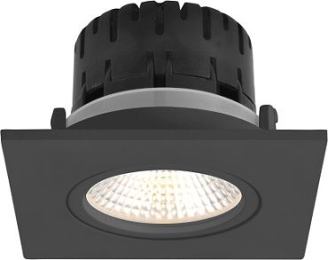 Artdelight Austin - spot encastré - 85 x 85 mm, Ø 68 mm encastré - 6W LED dimmable inclus - noir