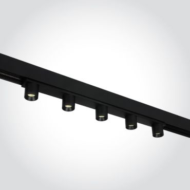 ONE Light système de rail magnétique MINI &amp; MIDI - spot sur rail 5L - 31 x 2,7 cm - 5 x 2W LED inclus - noir