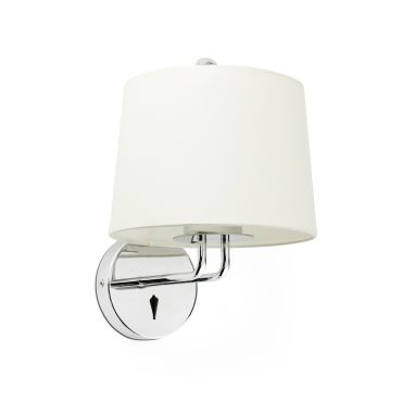Faro Montreal - applique murale - 21,5 x 19 x 32 cm - beige et chrome