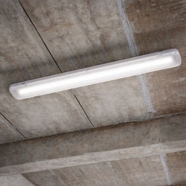 Nordlux Works LED Batten - 65,3 cm - 1x 10W LED inclus - IP65 - gris