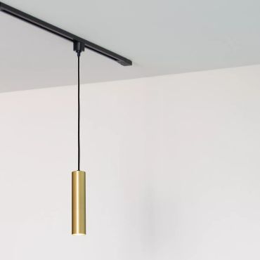 Lucide Track Floris Lampe suspendue - Système de rail monophasé - Ø 5,6 x 155 cm - or