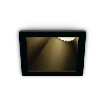 ONE Light Asymmetric Chill Out - spot encastrable - 84 x 84 mm, 76 x 76 mm format encastrable - noir