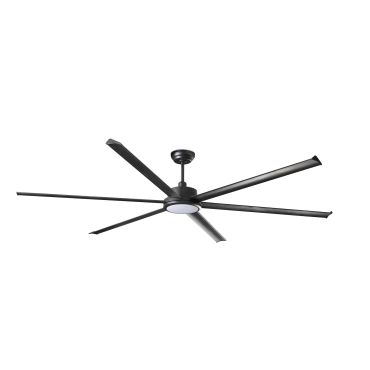 Faro Rotterdam 25 XXL - ventilateur de plafond avec lumière et télécommande - Ø 250 cm - 32W LED inclus - noir mat