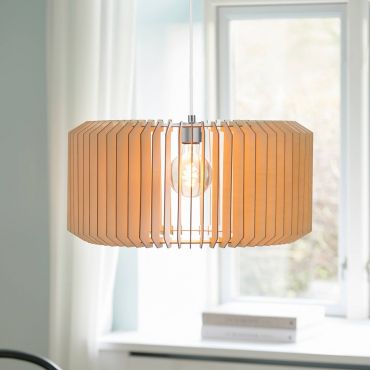 Nordlux Asti - lampe suspendue - Ø 50 x 225 cm - bois
