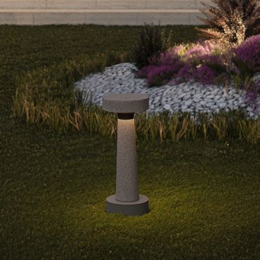 Nova Luce Cram - lampe de jardin - Ø 11,5 x 30 cm - 5W LED inclus - IP65 - gris