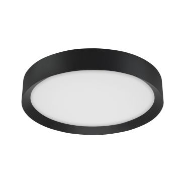 Nova Luce Luton - plafonnier - Ø 55 x 8,5 cm - 47W LED inclus - noir sable et blanc mat