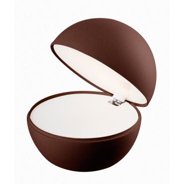 VK lighting Poke - lampe à poser - Ø 12 x 10,8 cm - 2,2W led inclus - brun rouille