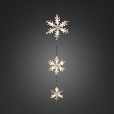 Konstsmide Lumières de Noël - rideau lumineux - 21 x 60 cm - blanc