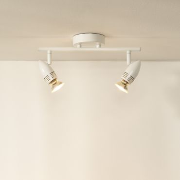 Lucide Caro - spot en saillie - 32 x 9 x 13 cm - 2 x 5W LED inclus - blanc