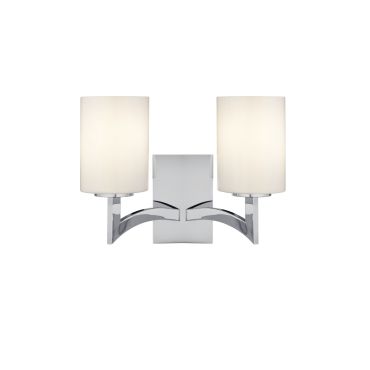 Searchlight Gina - applique murale - 32 x 25 cm - chrome et blanc