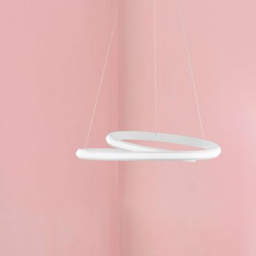 Nova Luce Malvi - lampe suspendue - Ø 55 x 120 cm - 32W LED inclus - blanc sable