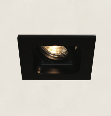 Artdelight Moggio - spot encastrable - 100 x 100 mm, Ø 89 mm encastrable - noir