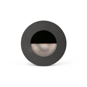 Faro Grund Wallwash - spot rond pour l'extérieur - Ø 80 mm, Ø 60 mm à encastrer - 7W LED inclus - IP67 - noir - couleur de lumière blanc chaud (3000K)