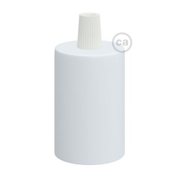Creative Cables - Raccord E27 avec porte-câble conique en plastique - Ø 4,2 x 6,2 cm - blanc