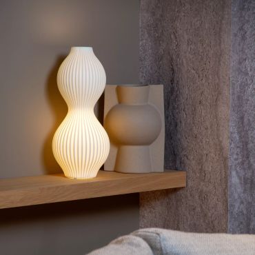 Lucide Momoro - lampe à poser - 17,8 x 40,2 cm - blanc