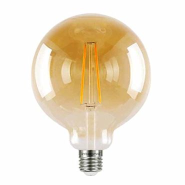 Lampe LED intégrale E27 - Ø 12,5 x 17,8 cm - 5W dimmable - 1800K - ambre
