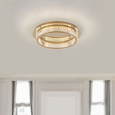 Nova Luce Aurelia - plafonnier - Ø 60 x 12 cm - 41W LED dimmable inclus - or